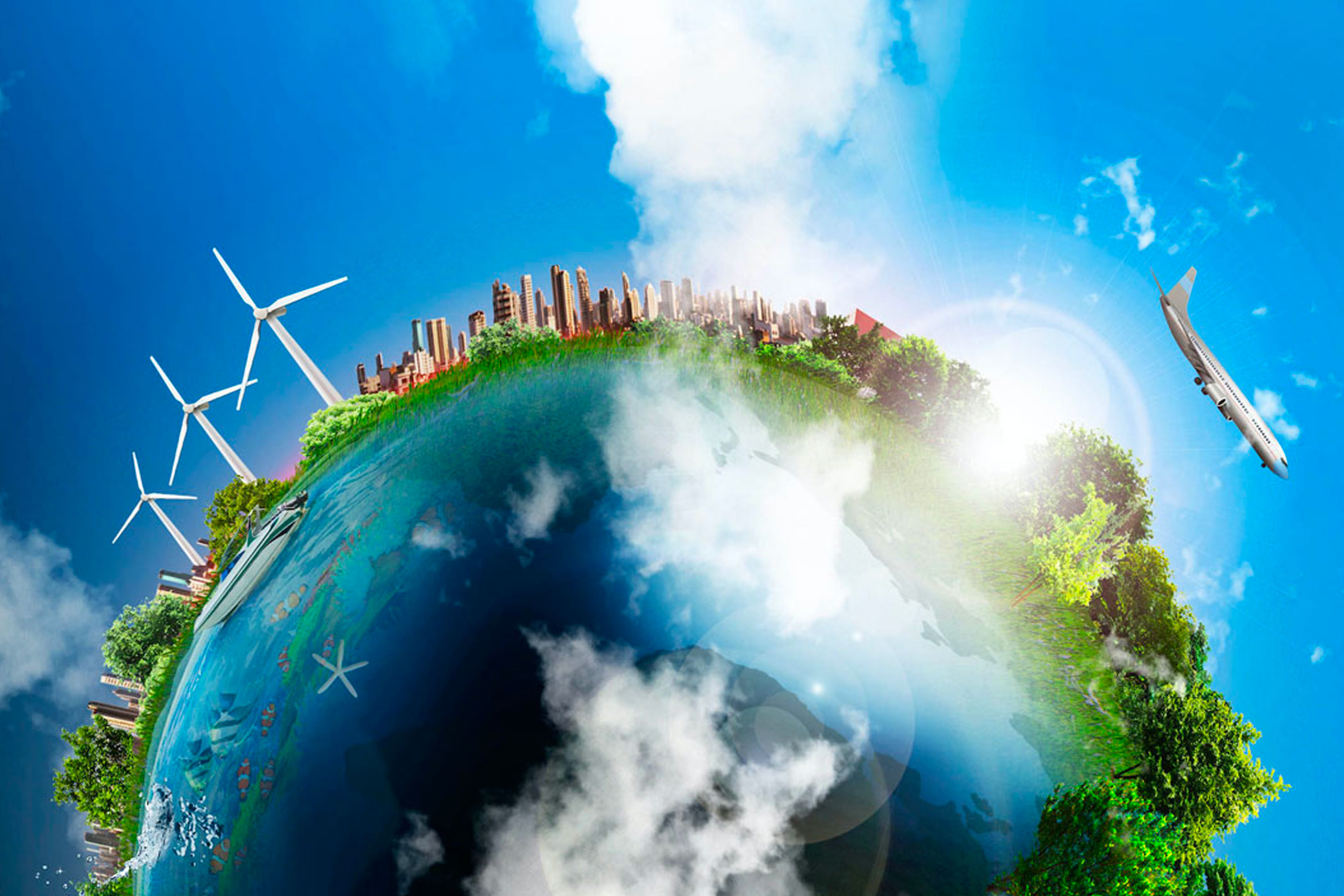 An abstract image of the world for World Energy Day