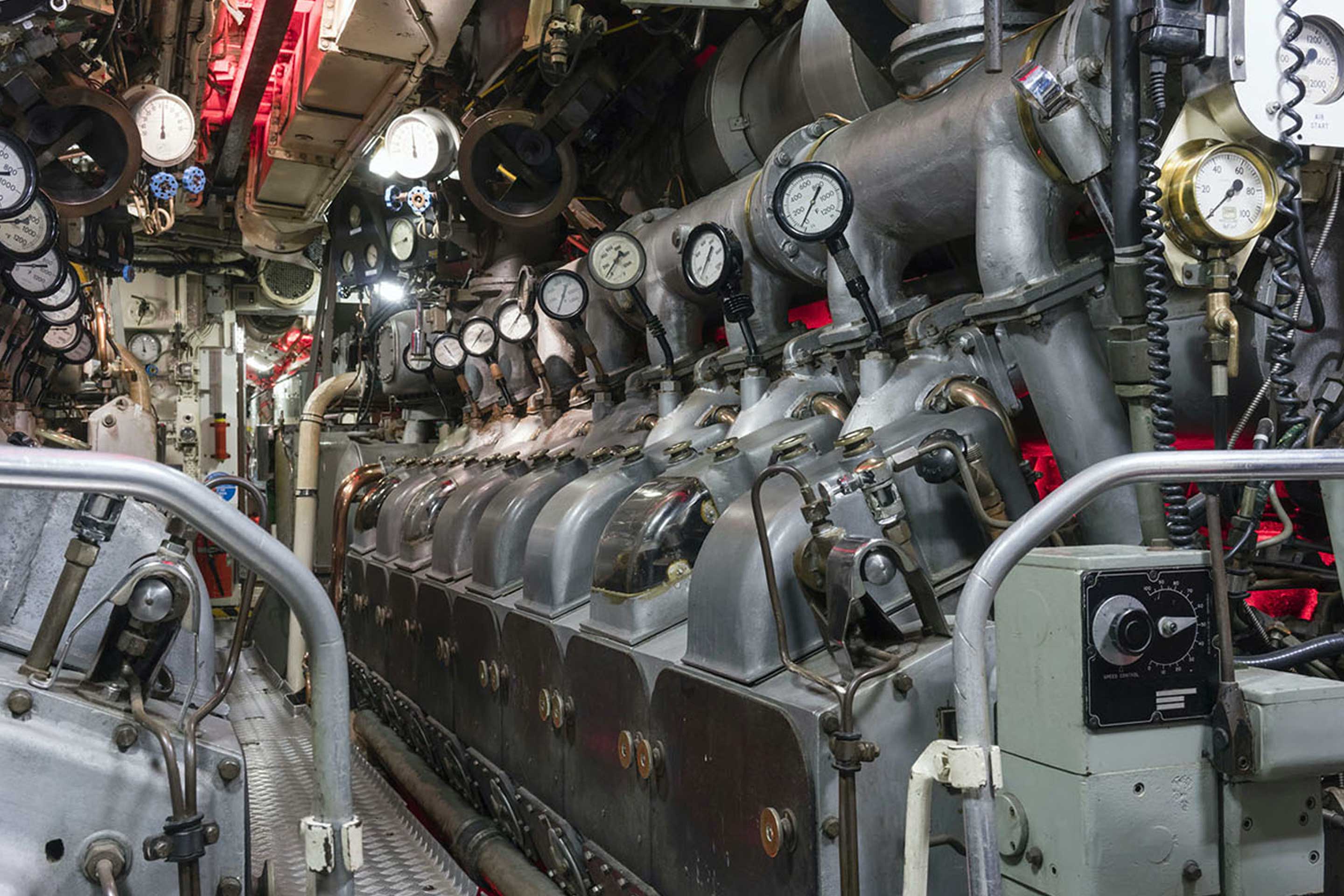 A diesel engine up close
