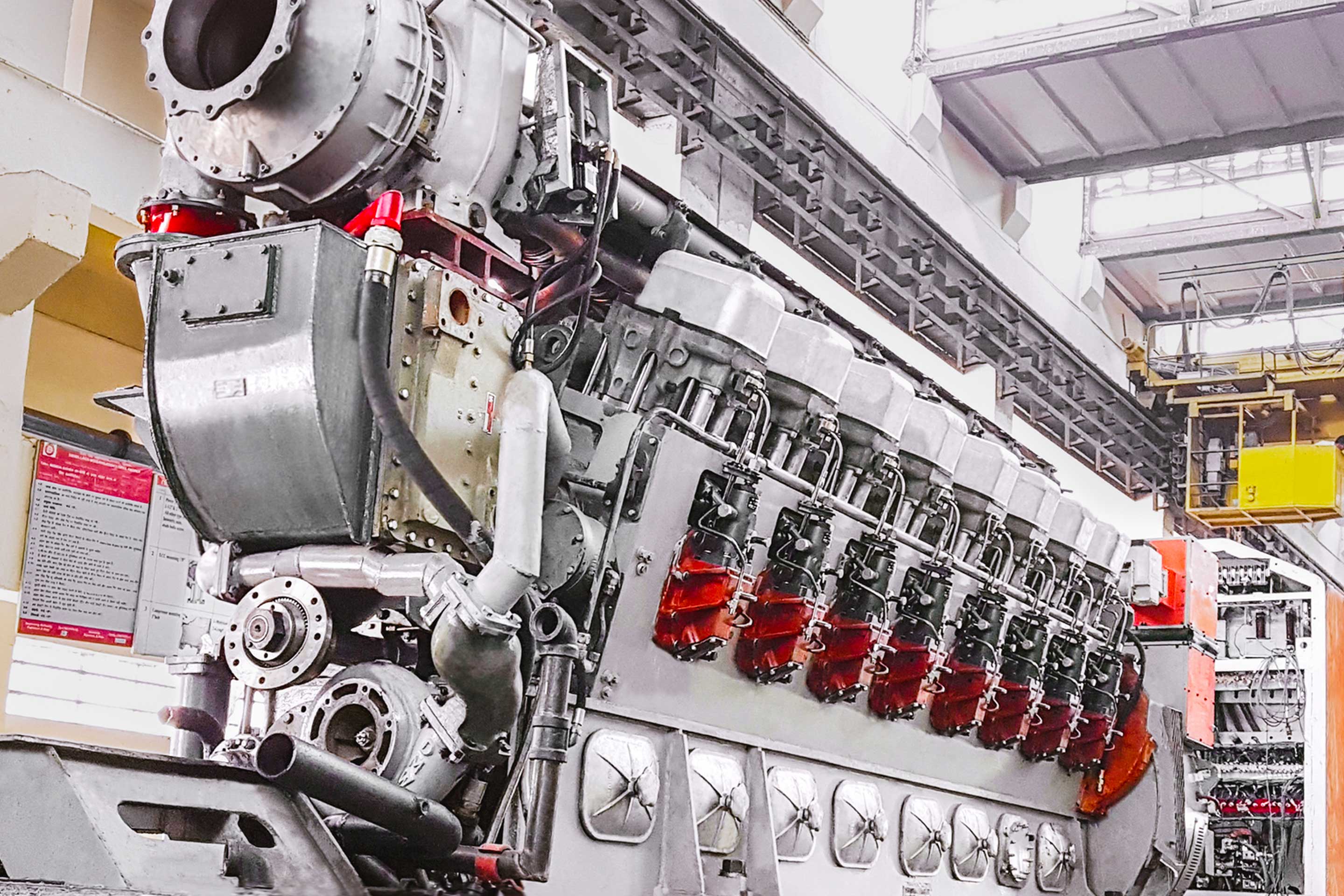 A high-speed diesel engine using Accelleron turbochargers