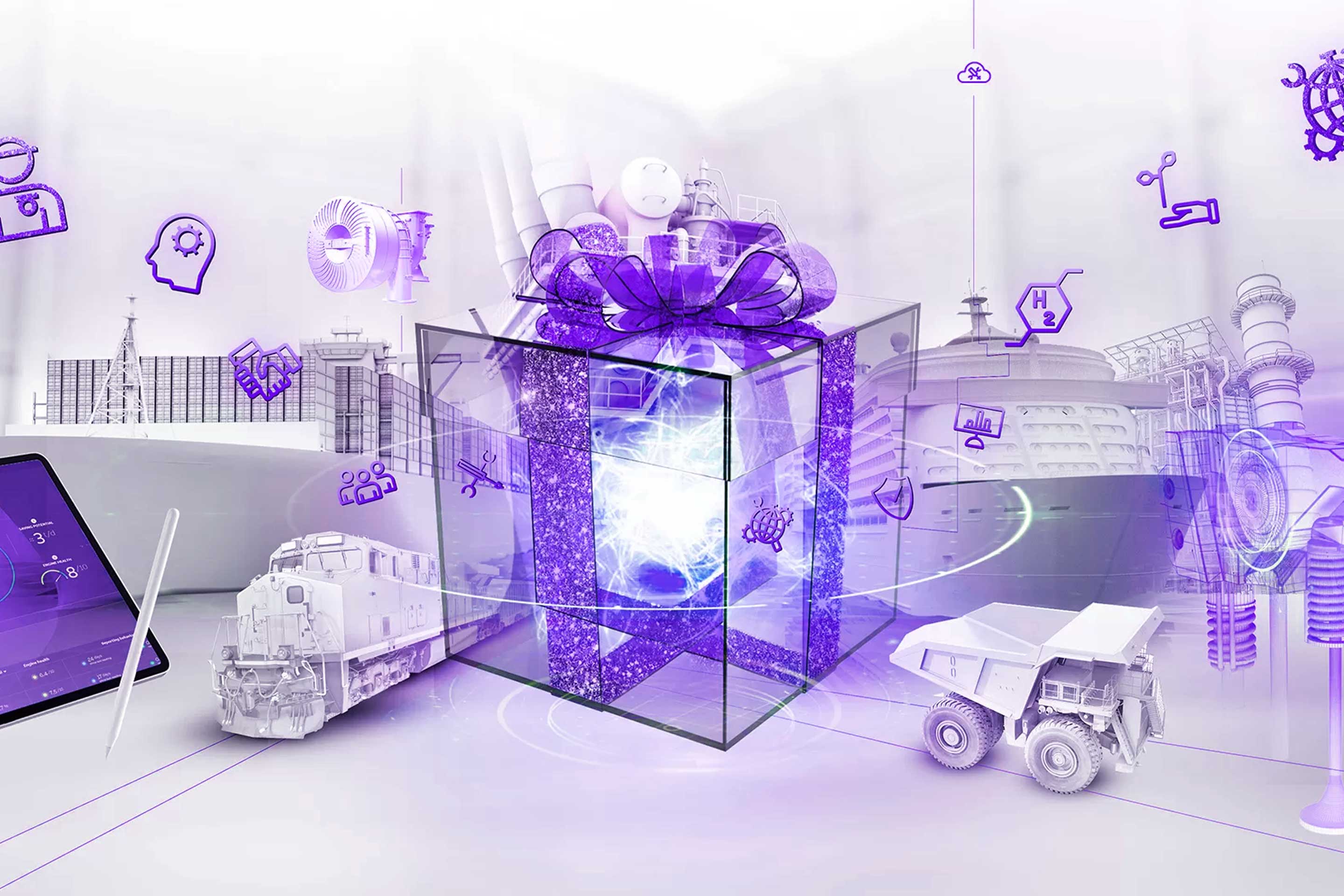A festive image highlighting some of the industries Accelleron has worked with over the past year