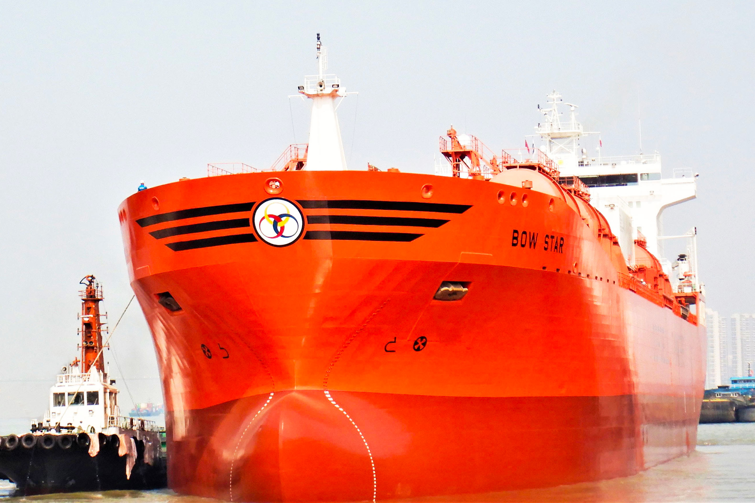 Photo of Odfjell Management AS Bow Star leaving shipyard