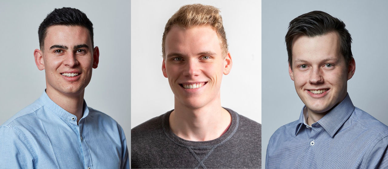 A photo of Lukas, Nando and Thomas (left to right)