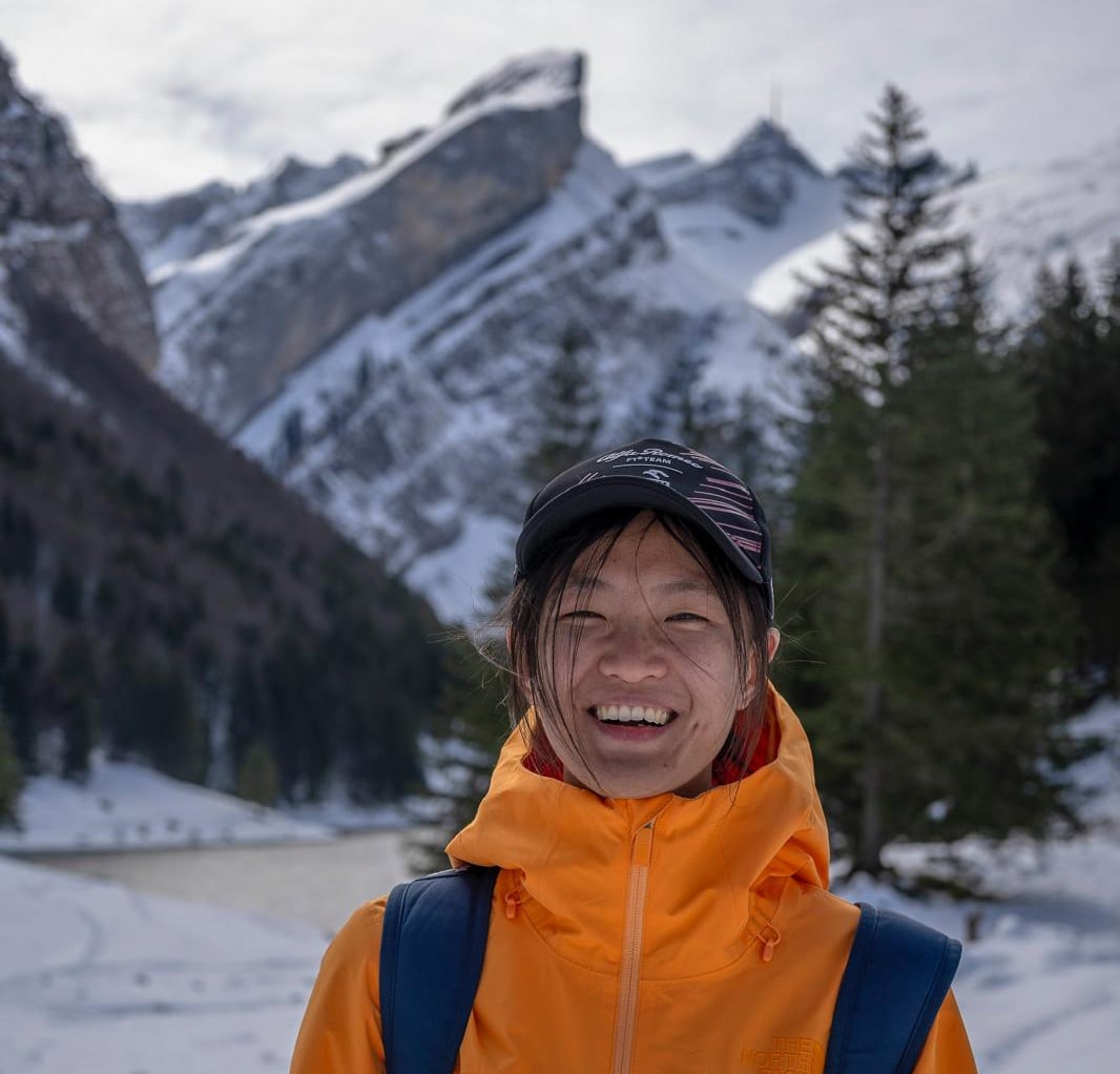 Qiyan hiking in Seealpsee, Switzerland, 2024