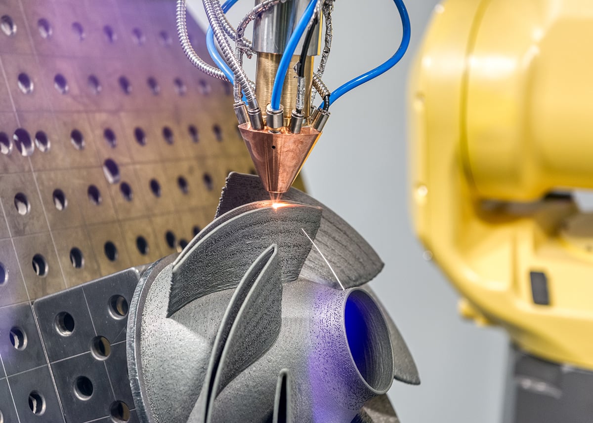 An image showing 3D printing in action