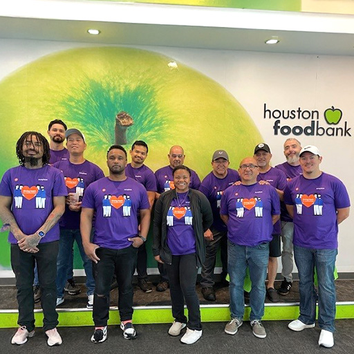 Accelleron Houston volunteered for non-profit Houston Foodbank