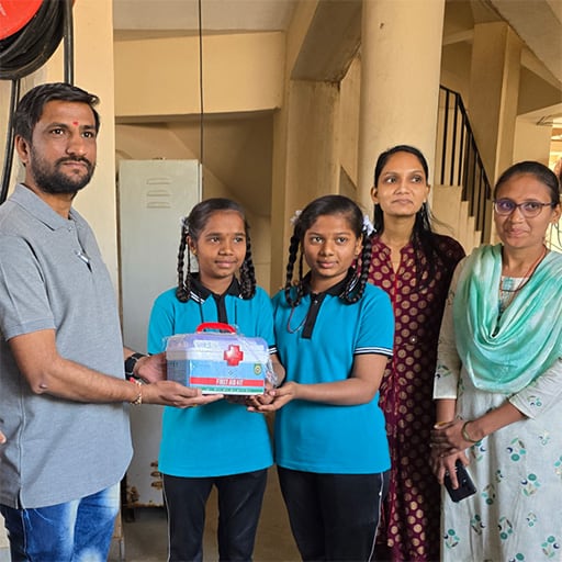 Accelleron India raised funds for a school in Gujarat
