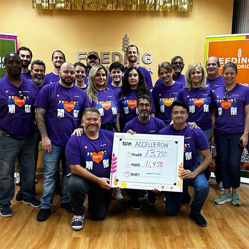 Accelleron Miami rolled up their sleeves for non-profit Feeding South Florida