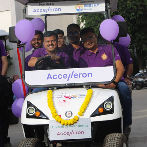Accelleron India team in partnership with United Way of Baroda