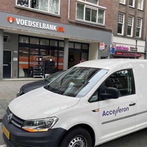 Accelleron - Donationg to food bank